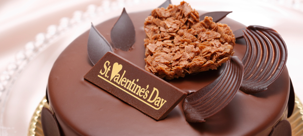 バレンタインギフトのチョコレートケーキ